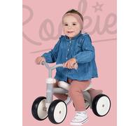 Smoby - Porteur Rookie Rose - Métal - Selle Incurvée - Roues Silencieuses - Coffre à Jouets - Premier Age - Dès 12 Mois