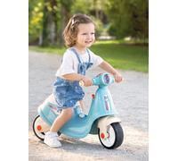 Smoby Porteur Scooter Bleu – Pour bébé 18 mois, coffre sous siège, L64,5 x l34 x H47,5 cm