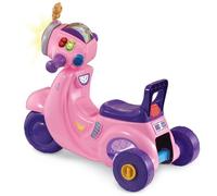 Porteur scooter interactif VTech Baby 3-en-1 rose multicolore GPS roll ours rotatif lumières sons