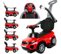 Voiture pour Enfants 4en1 Voiture à Pousser et à Glisser à partir de 2 Ans avec klaxon et Musique, Espace de Rangement sous Le siège (Rouge)