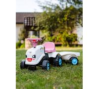 Porteur Tracteur Avec Remorque Blanc Et Rose TU