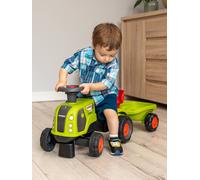Porteur Tracteur Claas 1er Âge Avec Roues Silencieuses Et Remorque Vert Claas TU