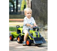 Porteur tracteur Claas 1er âge avec pelle frontale excavatrice et remorque - FALK - Dès 12 mois - 90% de plastique recyclé