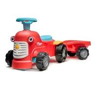 FALK - Porteur Tracteur Maurice Rouge avec remorque - Dès 12 Mois - 90% de Plastique recyclé - Fabriqué en France - 900C