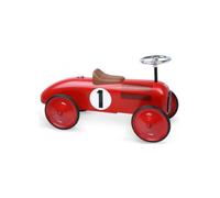 Porteur Vilac Voiture de course retro en metal rouge - Jouet Enfant