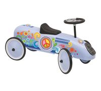 Porteur voiture bleu Peace and Love