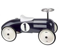 Porteur Voiture de Course Metal, Noir - vehicule Racer Retro, Vintage - motricite - Bebe, Enfant 18-36 Mois - Set Auto + Carte