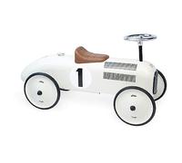 Vilac - Porteur voiture vintage Ma voiture de course - Métal - Dès 18 mois - Blanc crème