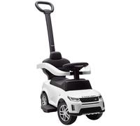 AIYAPLAY Porteur Enfants Land Rover Discovery sous Licence, Porteur bébé Voiture à Pousser avec poignée Amovible, Garde-Corps, Espace de Rangement, klaxon et Volant, pour Enfants 1 à 3 Ans, Blanc