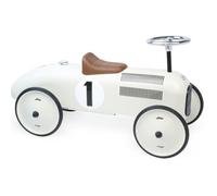 Vilac - Porteur voiture vintage Ma voiture de course - Métal - Dès 18 mois - Blanc crème
