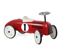 Porteur voiture vintage rouge et crème