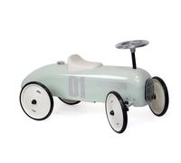 Vilac - Porteur Voiture vintage 1057 - métal, grandes roues caoutchouc, assise 28 cm - vert sauge