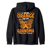 Portez de l'orange pour Le Mois de Sensibilisation au Cancer du Rein de Grand-mère Sweat à Capuche