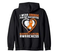 Portez de l'orange pour Le Mois de Sensibilisation au Cancer du Rein pour Fille Sweat à Capuche