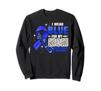 Portez du Bleu Clair pour Le Mois de Sensibilisation au Cancer du côlon de Maman Sweatshirt