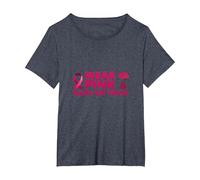 Portez du Rose et Faites réfléchir : Inspiration pour la Sensibilisation au Cancer T-Shirt, Femme Grandes Tailles, Bleu Chiné, 3X