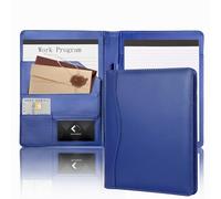 Portfolio A5 Dossier de conférence, Bloc-notes Padfolio en cuir souple 5 x 8 Mini classeur d'affaires bloc-notes légal Taille junior Organiseur de documents pour présentation Cadeau Enfant Hommes