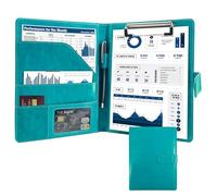 Portfolio A5 Porte Document Mallette Organiseur de Conférence pour Bureaux, Écoles et salles de Réunion Turquoise