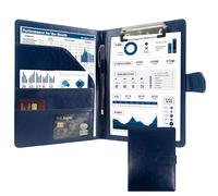 Portfolio A5 Porte Document Mallette Organiseur de Conférence pour Bureaux, Écoles et salles de Réunion Bleu