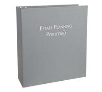 Portfolio de planification successorale - Kit de reliure en lin de 3,8 cm (gris clair/lin tourterelle)