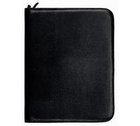 Portfolio - Filofax - Metropol - Noir - Emplacements cartes - Pochette zippée - Bloc-notes A4