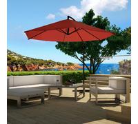 Parasol déporté rond Ø 300cm terracotta PORTICIO