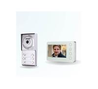 BT Security Portier interphone vidéo Neo 2 Fils - 6 Appartements - 6 écrans Blancs