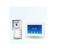 Portier interphone vidéo neo 2 fils - 8 appartements - 8 écrans tactiles connectés 7" blanc