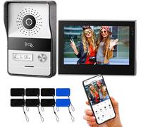 portier vidéo 2 fils, écran tactile 7 pouces, résolution 1080P, déverrouillage à distance