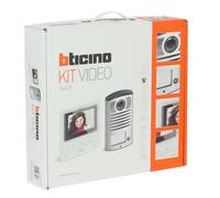 Bticino BT364618 Kit Portier Vidéo Couleur Classe 100 Basique avec Écran 5pouces et Boucle, Inductive Blanc