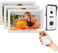 Portier vidéo intelligent, résolution 1080P, communication mains libres, 3 mois 1 jour