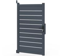 Portillon 100x160 cm en aluminium ajouré gris anthracite
