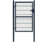 Portillon de Jardin 2D (Simple) Acier Vert 106x210 cm Porte de Clôture vidaXL