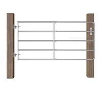 vidaXL Portillon à 5 barres Acier galvanisé Argenté (95-170)x90 cm Manuel