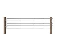 vidaXL Portillon 5 barres Acier galvanisé Argenté 150-400 x 90 cm