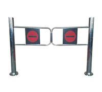 Portillon à Fermeture Automatique - Porte de sécurité à Ressort pour supermarchés et bibliothèques - Portillon de sécurité à Sens Unique (Argent, 100 × 97 cm) - Solution de contrôle d'accès