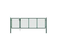 vidaXL Portillon Acier 350x100 cm Vert