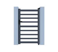 Portillon aluminium ajouré "Marius" - 100 x 140 cm - Gris 3 G