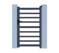 Portillon aluminium ajouré "Marius" - 100 x 140 cm - Gris 3 G