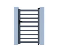 Portillon aluminium ajouré "Marius" - 100 x 180 cm - Gris