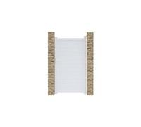 Portillon aluminium "Eric" - 101.2 x 180.9 cm - Blanc