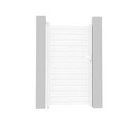 Portillon aluminium ""Eric"" - 101.2 x 180.9 cm - Blanc