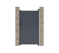 Portillon aluminium Marc - 101.2 x 180.9 cm - Gris G