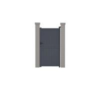 Portillon aluminium Maurice - 101.2 x 180.9 cm - Gris Gris. G