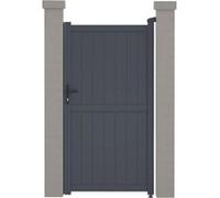 Portillon aluminium Maurice - 101.2 x 180.9 cm - Gris Gris. G