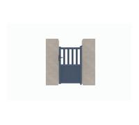 Portillon aluminium Semi-Ajouré C01 Gris 7016 - Largeur entre piliers 1048mm - Hauteur 1600mm