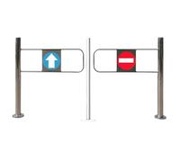 Portillon Battant à Sens Unique Manuel, Portillons Piétons avec Rebond Automatique, Barrière de Sécurité pour Supermarchés, Entrepôts et Magasins(160cm/62.9in)