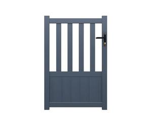 Portillon battant aluminium ajouré L100 x H140 cm anthracite BARTOS
