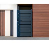 Portillon battant aluminium ajouré L103 x H180 cm anthracite - PRIMO