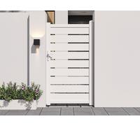 Portillon battant aluminium ajouré L103 x H180 cm blanc - PRIMO